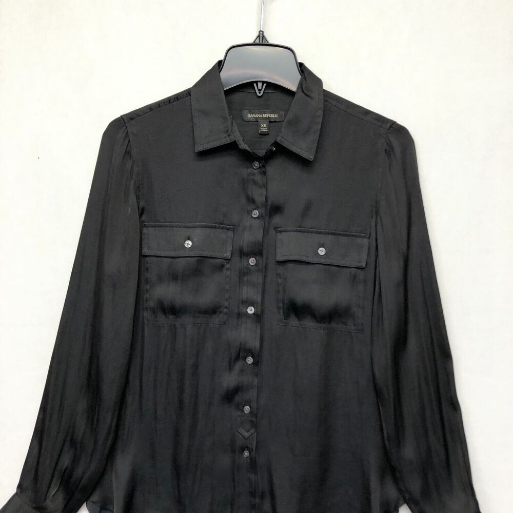 Banana Republic Black Button Down Shirt - Picture 10 of 14